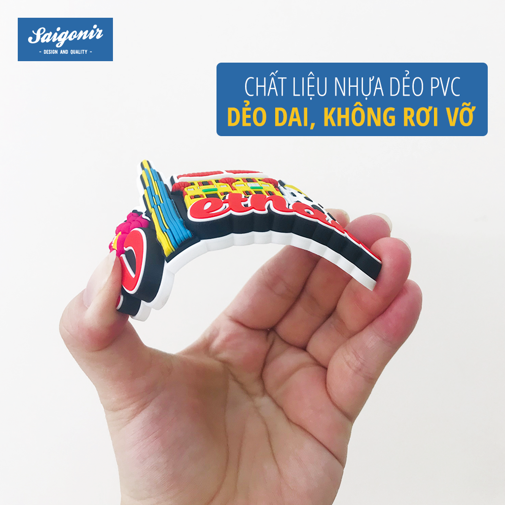 Nam Châm Hít Tủ Lạnh Saigonir Hình Ảnh Cảnh sắc Việt Nam 1 Chất Liệu Nhựa Dẻo PVC Kích Thước 9.75*6.5cm Phù Hợp Làm Quà Sinh Nhật, Quà Lưu Niệm Cho Người Nước Ngoài