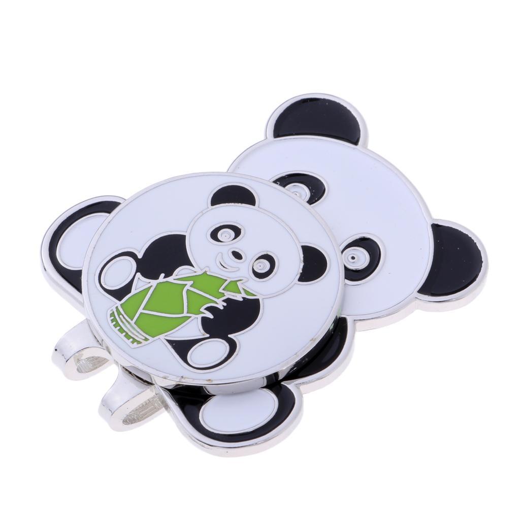 2xGolf Clip Magnetic Ball Marker Hat Visor Clip Golfer Club Gift Panda 1