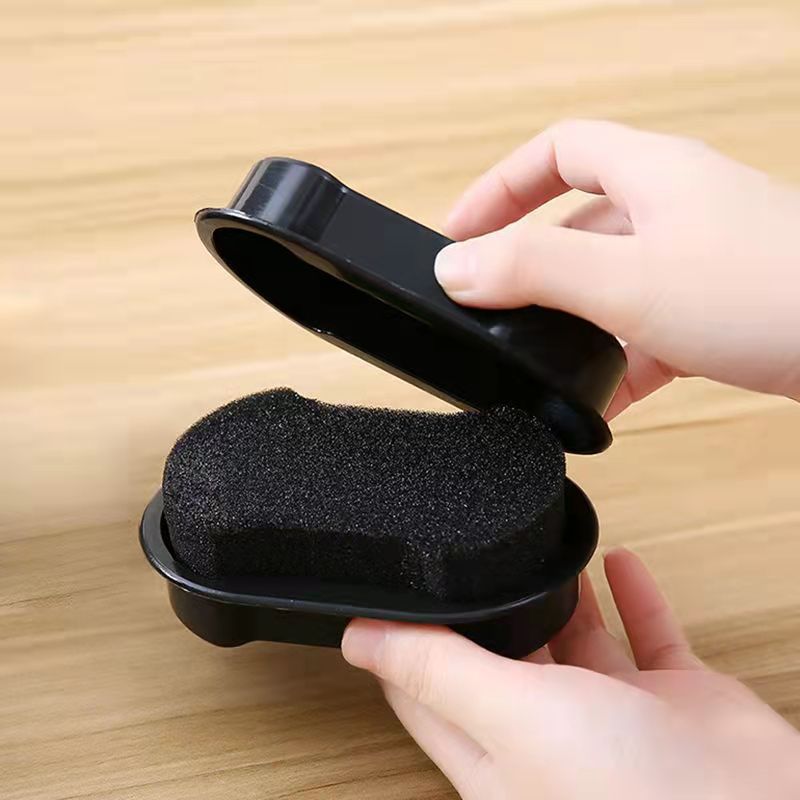 Com bo dụng cụ làm sạch giày - Miếng xi mút + sáp lau đánh bóng giày, dép, đa năng và tiện lợi