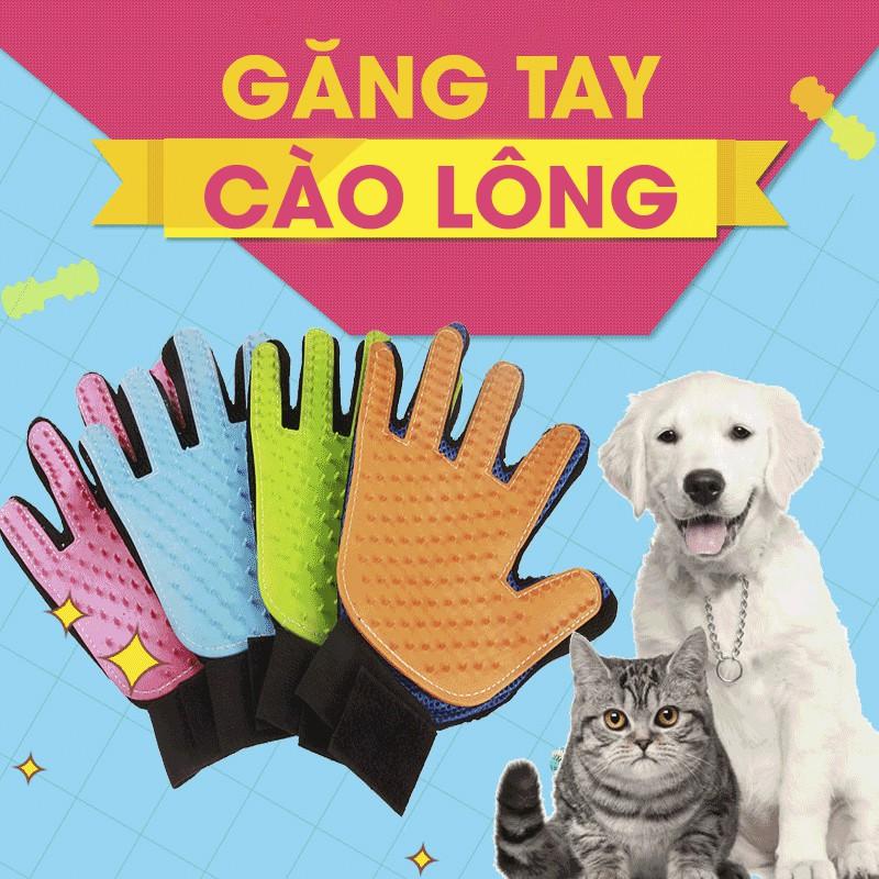 GĂNG TAY CHẢI LÔNG VÀ LẤY LÔNG RỤNG CHO CHÓ MÈO TRUE TOUCH (MÀU NGẪU NHIÊN)