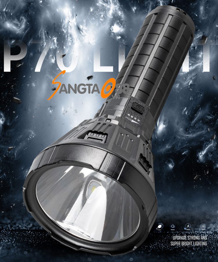 Đèn pin cầm tay P70 công suất 30W độ sáng cao, nhìn xa cao cấp w5102