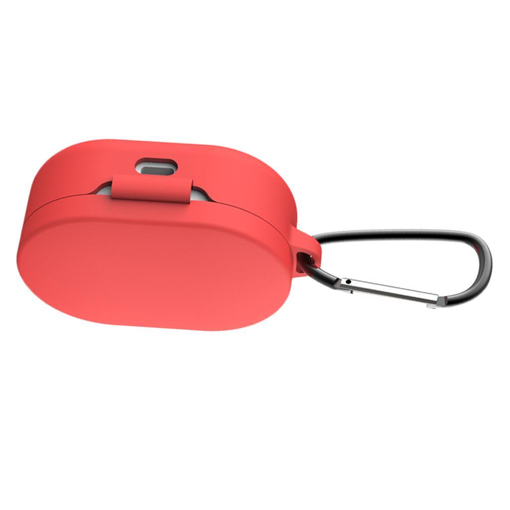 2Pcs Earphone Cover 360° Full Protection for Redmi Airdots Red+Gray