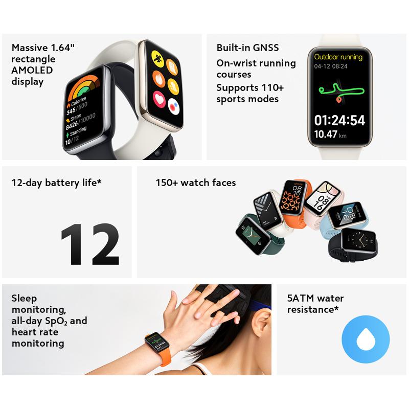 Phiên bản toàn cầu Xiaomi Band Smart 7 Pro Alexa Voice Assistant 1.64 '' Hiển thị GPS SPO2 5ATM không thấm nước 12 ngày