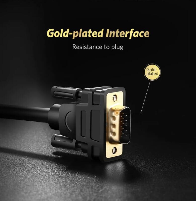 Ugreen UG10247DP105TK 1.5M màu Đen Cáp chuyển đổi DP sang VGA Hỗ trợ độ phân giải Full HD 1080P - HÀNG CHÍNH HÃNG