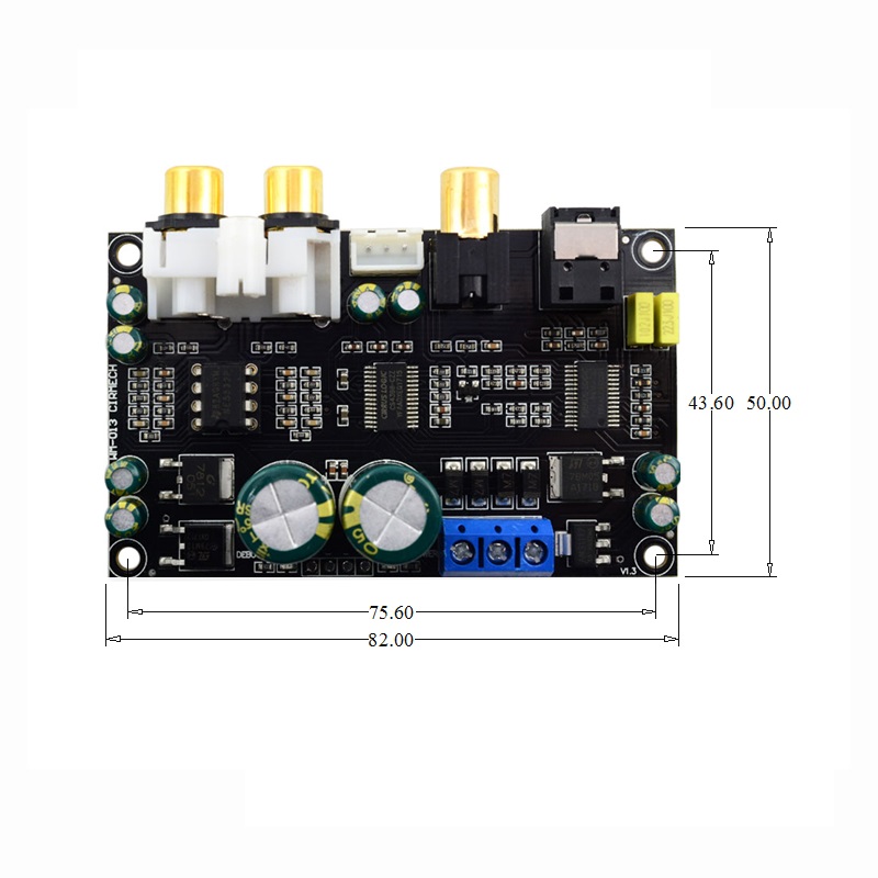 Mạch giải mã DAC cáp đồng trục HIFI 24bit 192KHz độ chân thực cao dùng chip CS8416CS4398 D00-515