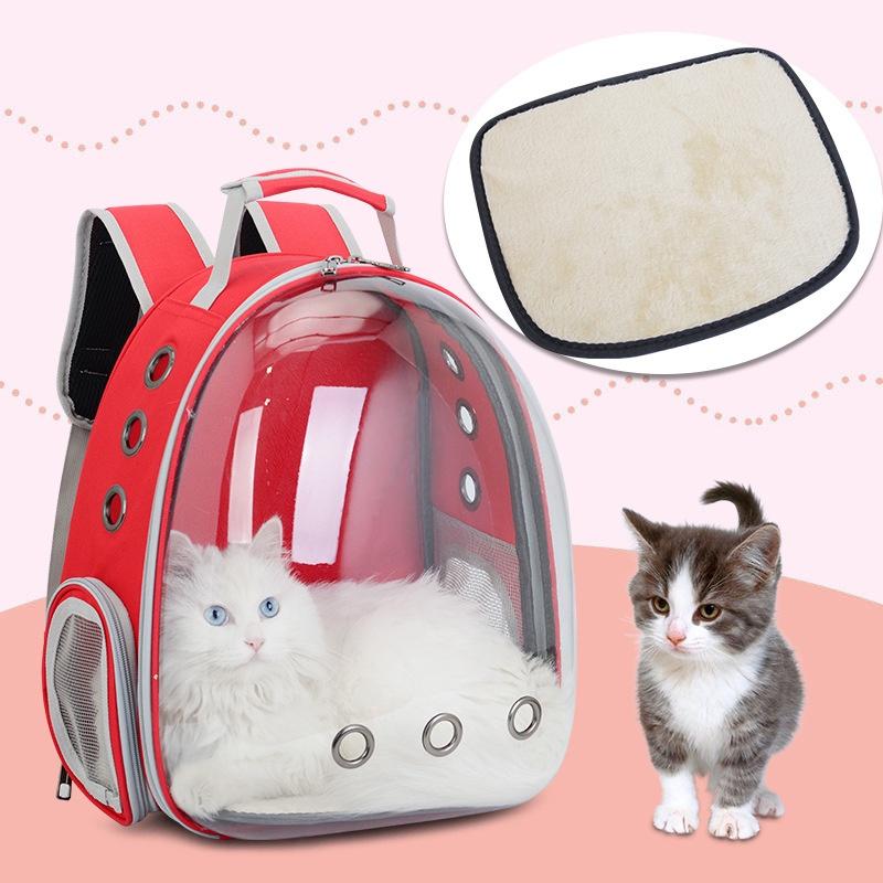 Túi vận chuyển chó mèo thú cưng trong suốt rộng rãi tiện lợi có quai đeo