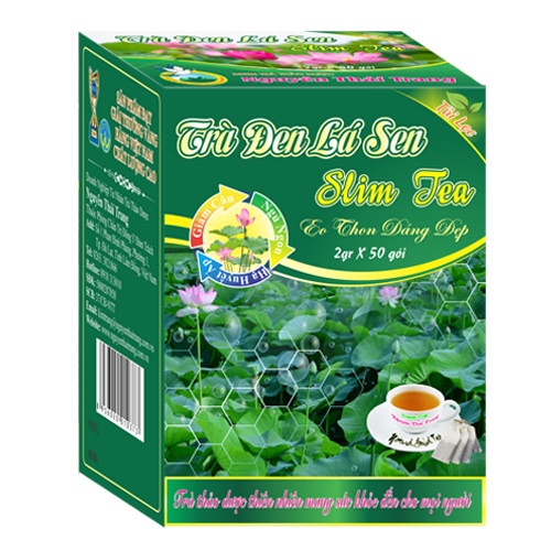 Trà Đen Lá Sen Giúp Giảm Cân An Toàn Cho Eo Thon Dáng Đẹp - Nguyên Thái Trang (Hộp 2gr X 50 Gói)