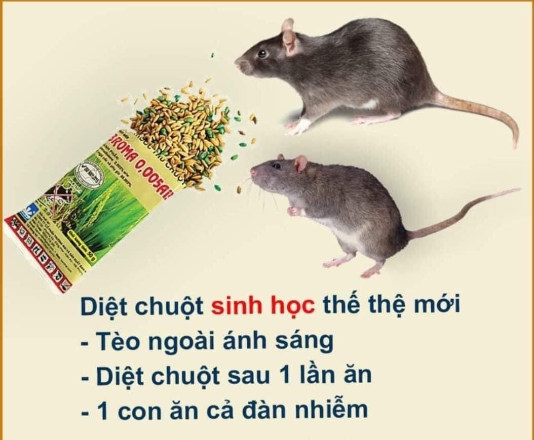 Combo 14 gói tặng 2 gói Thuốc diệt chuột SINH HỌC thế hệ mới Broma 0.005ab gói 50g