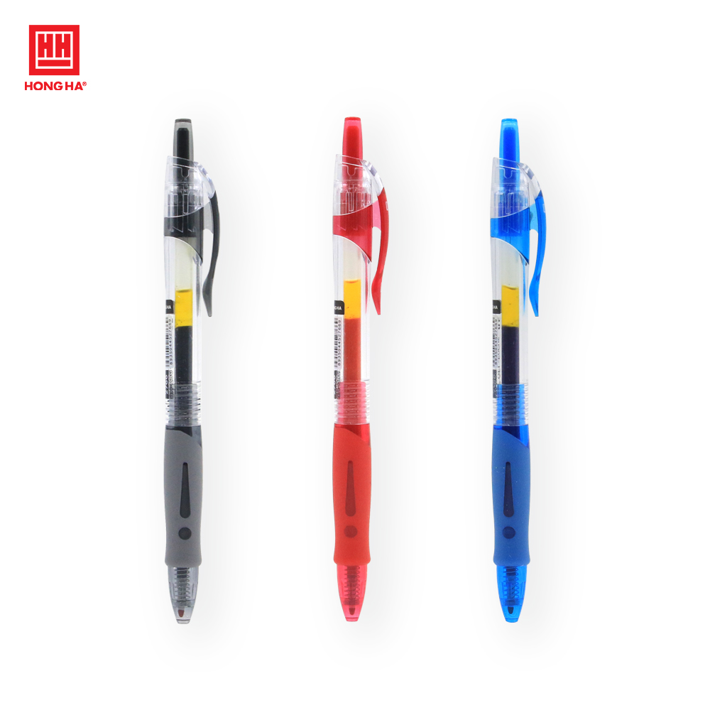 Bút gel, bút bi nước Hồng Hà mực Xanh, Đen, Đỏ màu sắc tươi sáng - 2766