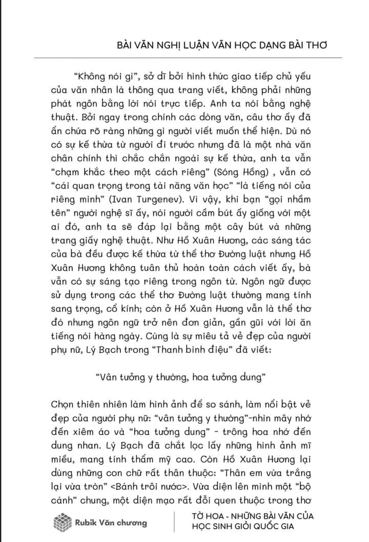 Sách - Tờ Hoa - Những bài văn của học sinh giỏi quốc gia