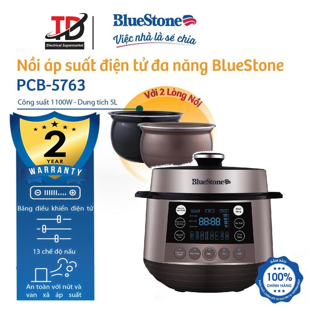 Nồi Áp Suất Điện Bluestone PCB-5763M, 1100W - 5 Lít, Hàng Chính Hãng