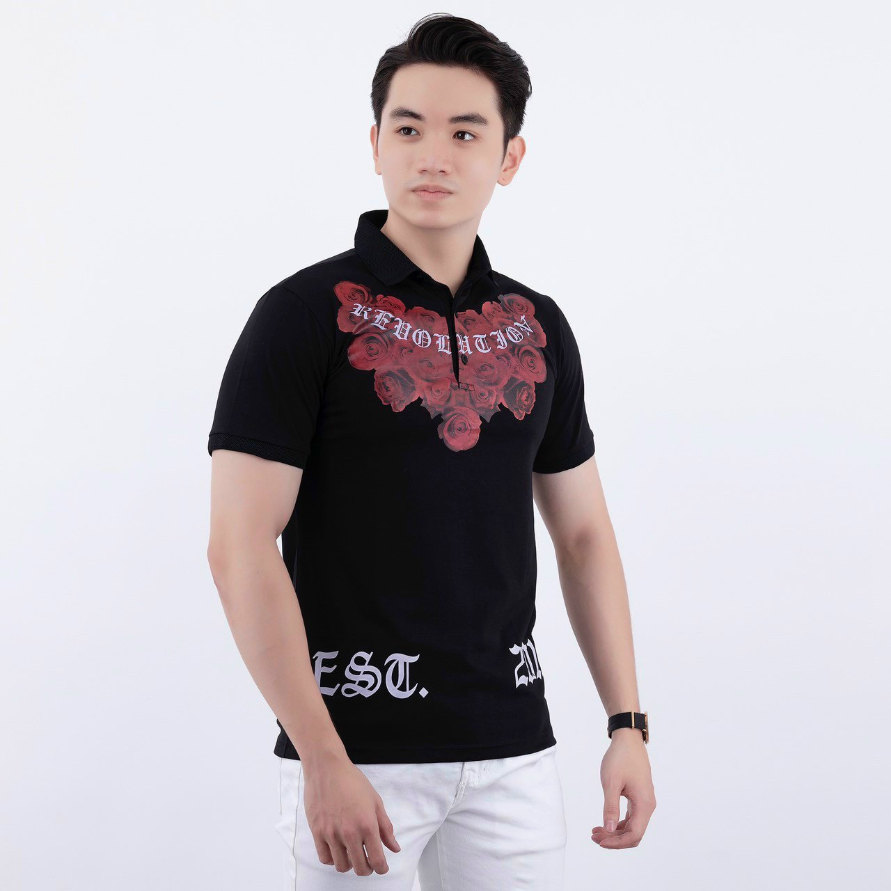 Áo thun nam cổ bẻ tay ngắn trẻ trung, chất liệu cotton cao cấp mẫu NA2