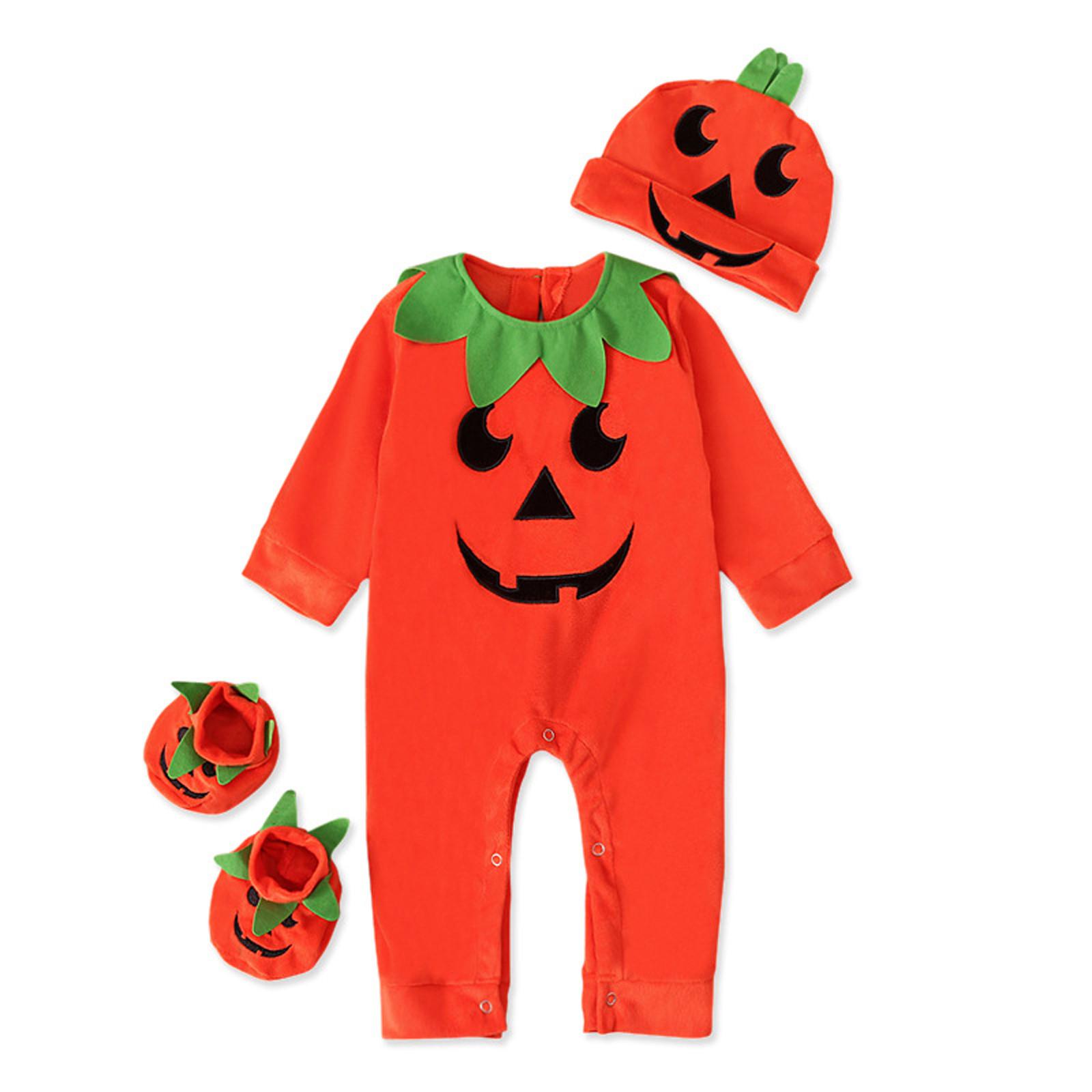 Mùa Xuân Năm 2021 Cho Bé Giày Tập Đi Cho Bé Bé Gái Bé Trai Bí Ngô Halloween Jumpsuit Playsuit Trang Phục Áo Liền Quần Trẻ Em Phù Hợp Với Cách Mặc Quần Áo Cho Trẻ Sơ Sinh