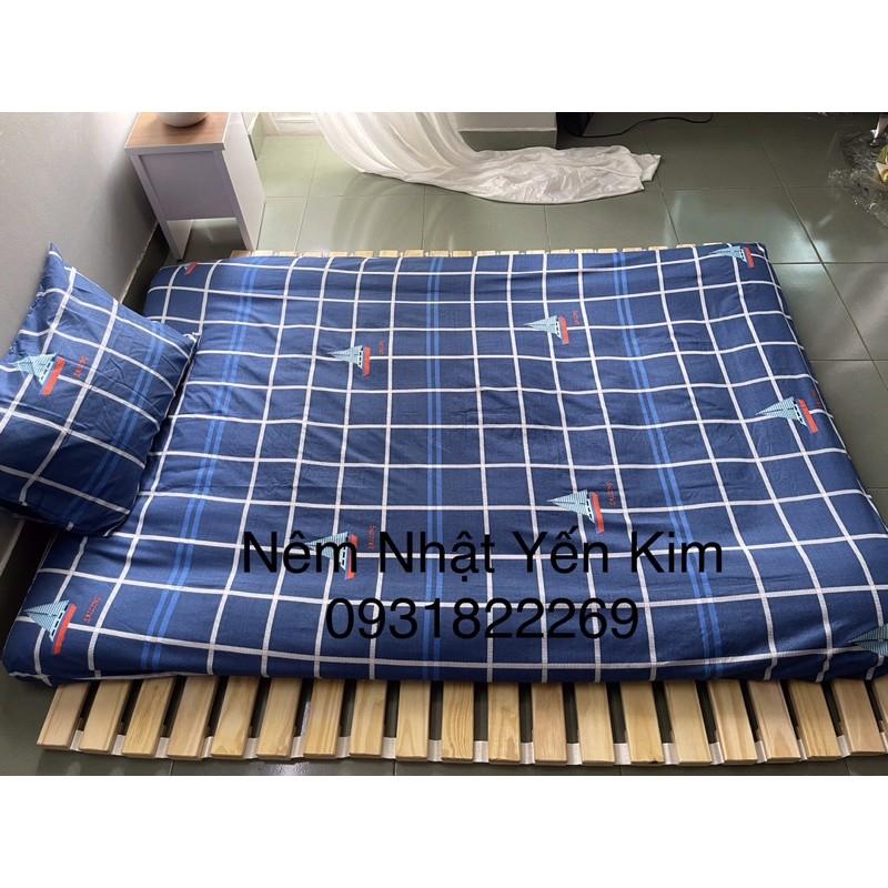Drap bọc nệm bông xuất nhật có khoá kéo size 1mx2m, 1m2x2m, 1m4x2m,1m6x2m, 1m8x2m giúp bảo vệ nệm sạch sẽ