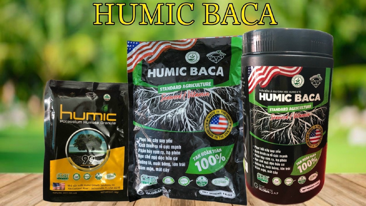 Phân bón sinh học HUMIC BACA - gói 1 KG