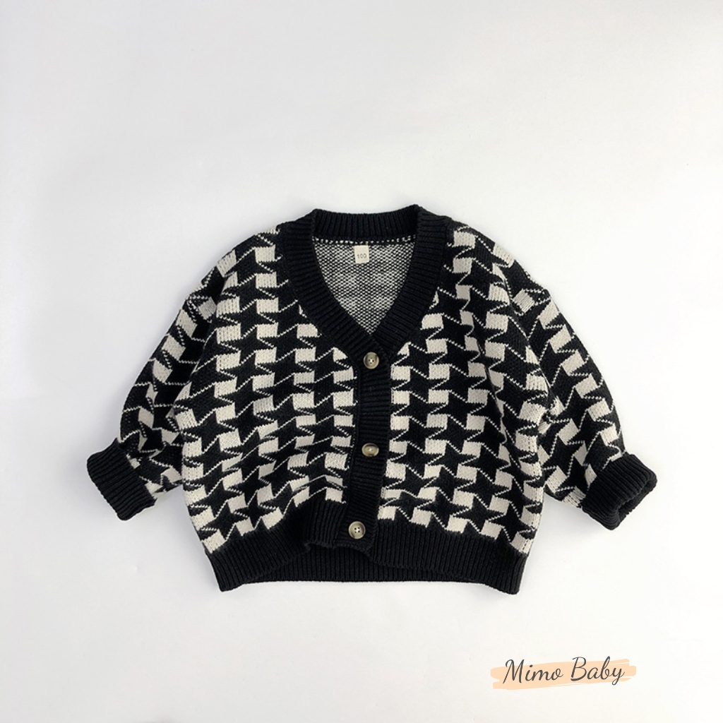 Set quần áo len mùa đông (có tách lẻ) tone đen trắng style Hàn Quốc cho bé QA66 Mimo Baby