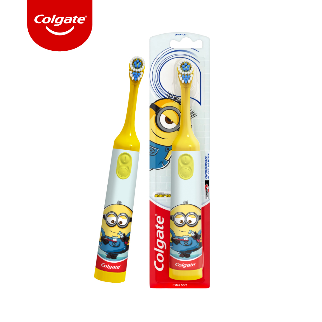 [ 1 Thùng ] 6 Bàn chải đánh răng điện Colgate Minions dành cho trẻ em - MÀU VÀNG