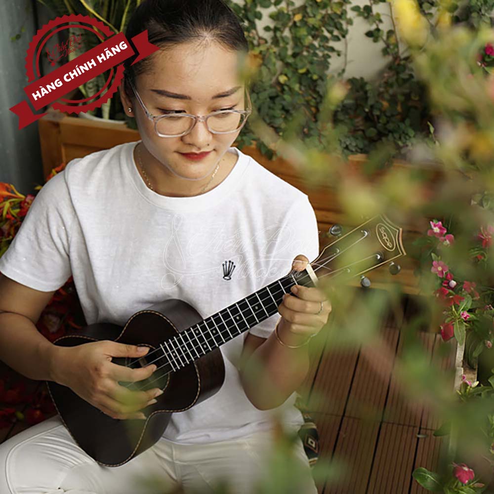 Đàn Ukulele Tenor SQOE UK-26R, Mặt Đàn Gỗ Hồng Sắc