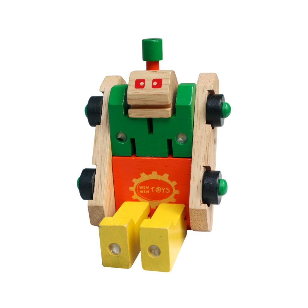 Đồ chơi gỗ Xe tăng biến hình | Winwintoys 66322 | Phát triển sự sáng tạo và tư duy | Đạt tiêu chuẩn CE và TCVN