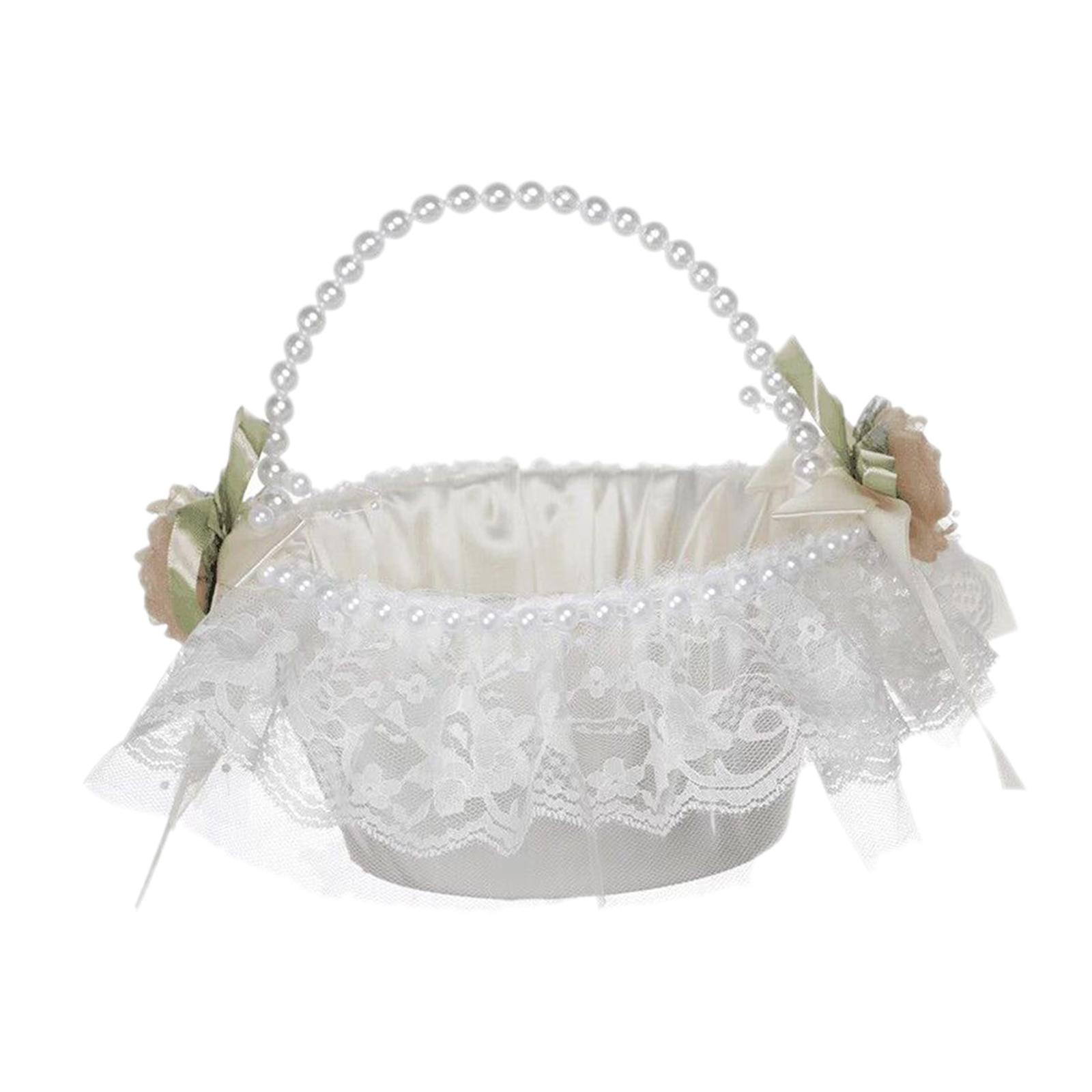 Wedding Flower Basket Decor Flower Girl Basket for Event Anniversary Parties