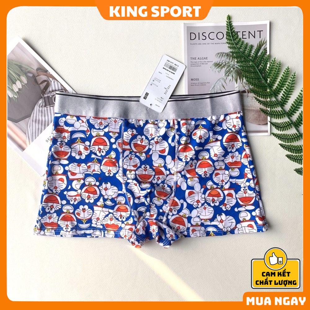 Quần sịp nam hoạt hình đùi boxer vải thun lạnh mềm mịn co dãn bốn chiều thông hơi thoáng mát BIBINO