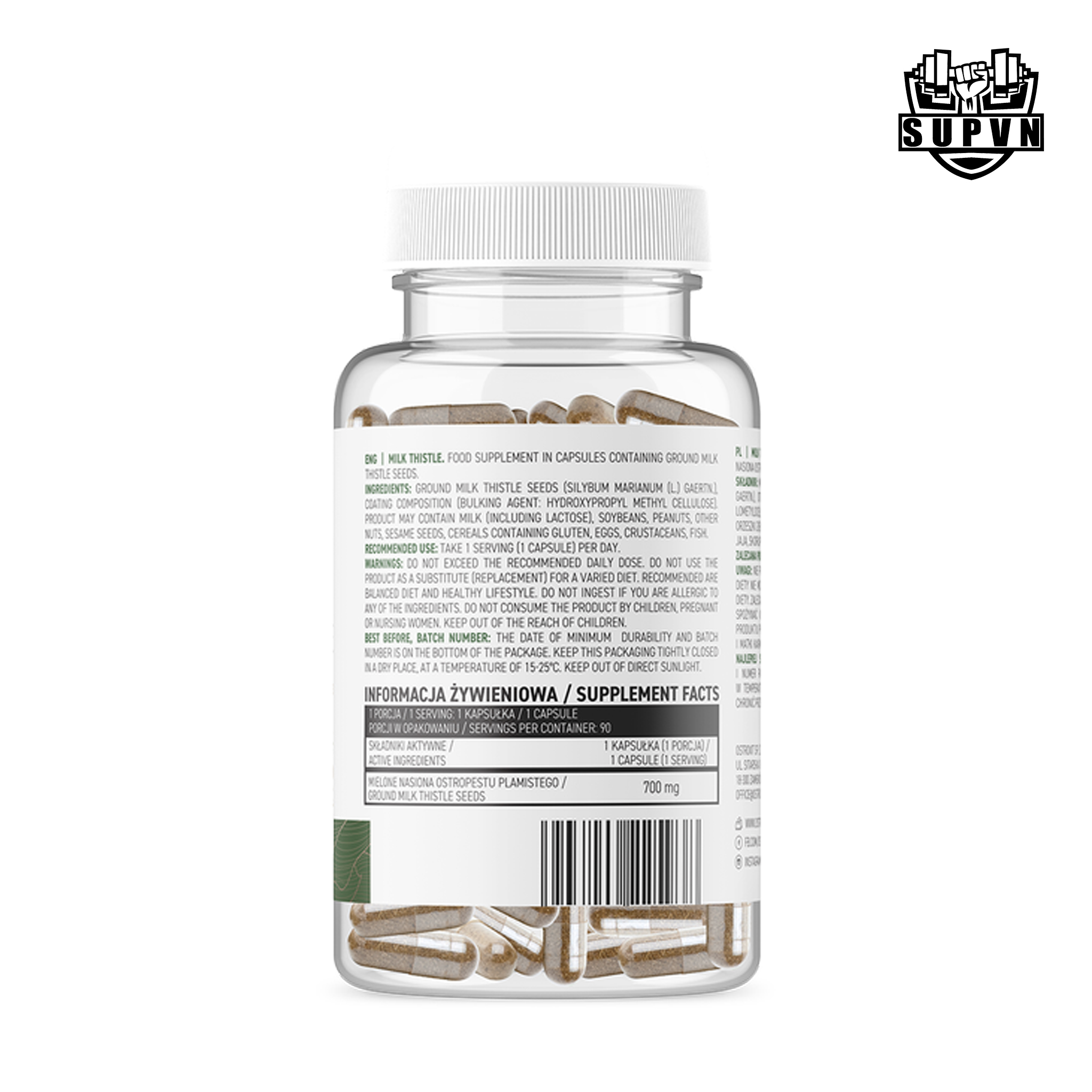 OstroVit Milk Thistle (90 Viên) - Hỗ Trợ Hoạt Động Chức Năng Gan, Giải Độc Gan