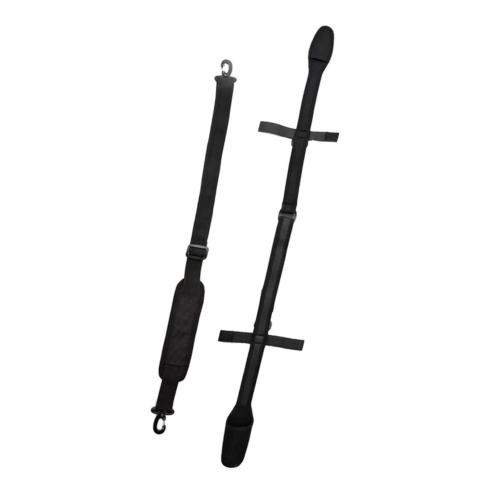 Portable Fishing Rod Shoulder Belt Polyester with Protective Case Adjustable Durable Fishing Pole Strap for Travel