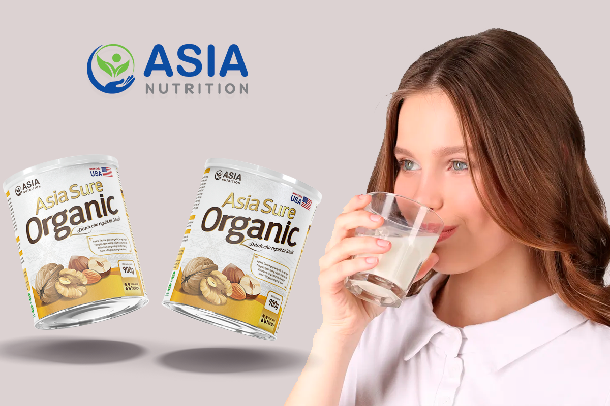 Sữa bột dinh dưỡng Asia Sure Organic tác dụng cân bằng dinh dưỡng phục hồi sức khỏe Asia Nutrition