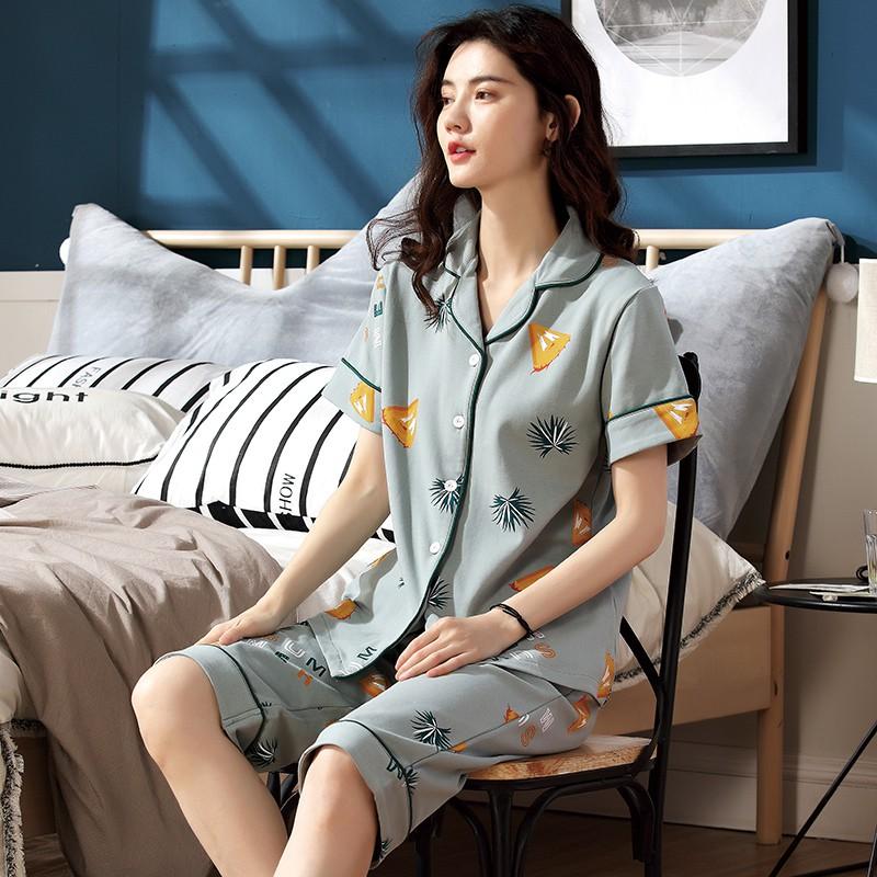 BỘ PIJAMA NỮ CỘC TAY style Hàn Quốc nổi bật, cotton 100%-SHOP THỦY BÔNG