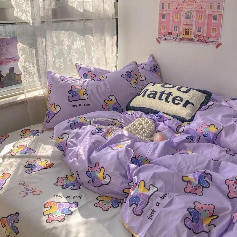 Set Cotton Poly Nhập Khẩu Gấu Tím Hot Trend
