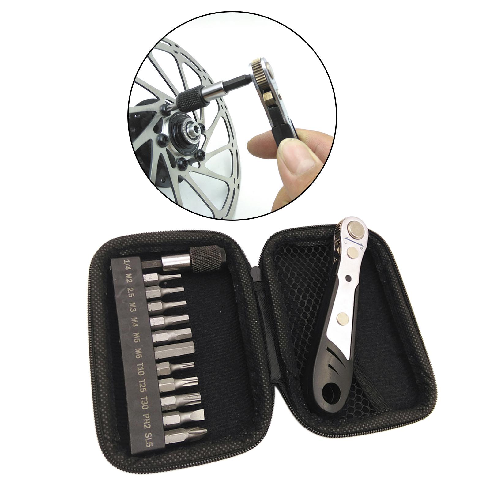 Socket Set Small Disc Ratchet Wrench Bicycle Alloy Steel Spanner Repair Tools Kit Ratchet Sleeve Bike Maintenance Socket Tools