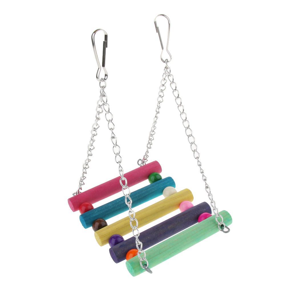 6PCS Parakeet Bird Toys Parrot Perches Swing