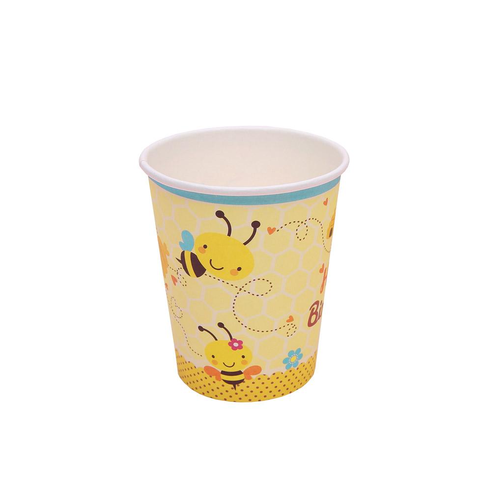 Pack of 10pcs Honeybee Paper Disposable Cups Party Tableware Baby Shower