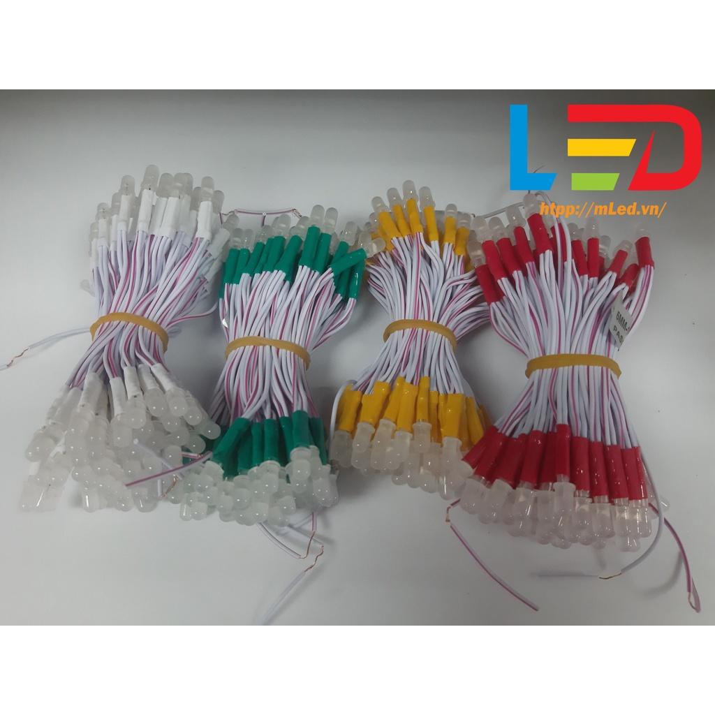 Led liền dây 100 bóng điện áp 5V và 12V, Led ruồi đơn sắc