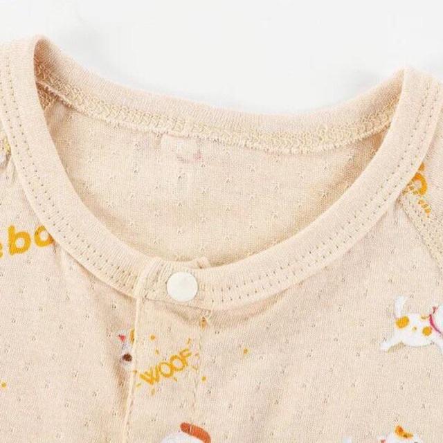 Bộ cộc hè GEBORNA 100% cotton hữu cơ in họa tiết cún cho bé 0-2 tuổi
