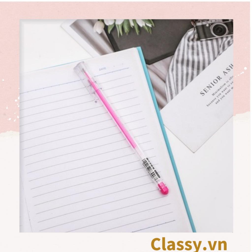 Bút gel Classy nhũ ngòi 0.5mm nhiều màu tùy chọn cho học sinh/sinh viên; dùng viết lên sổ lưu bút, quà tặng, thiệp PK487