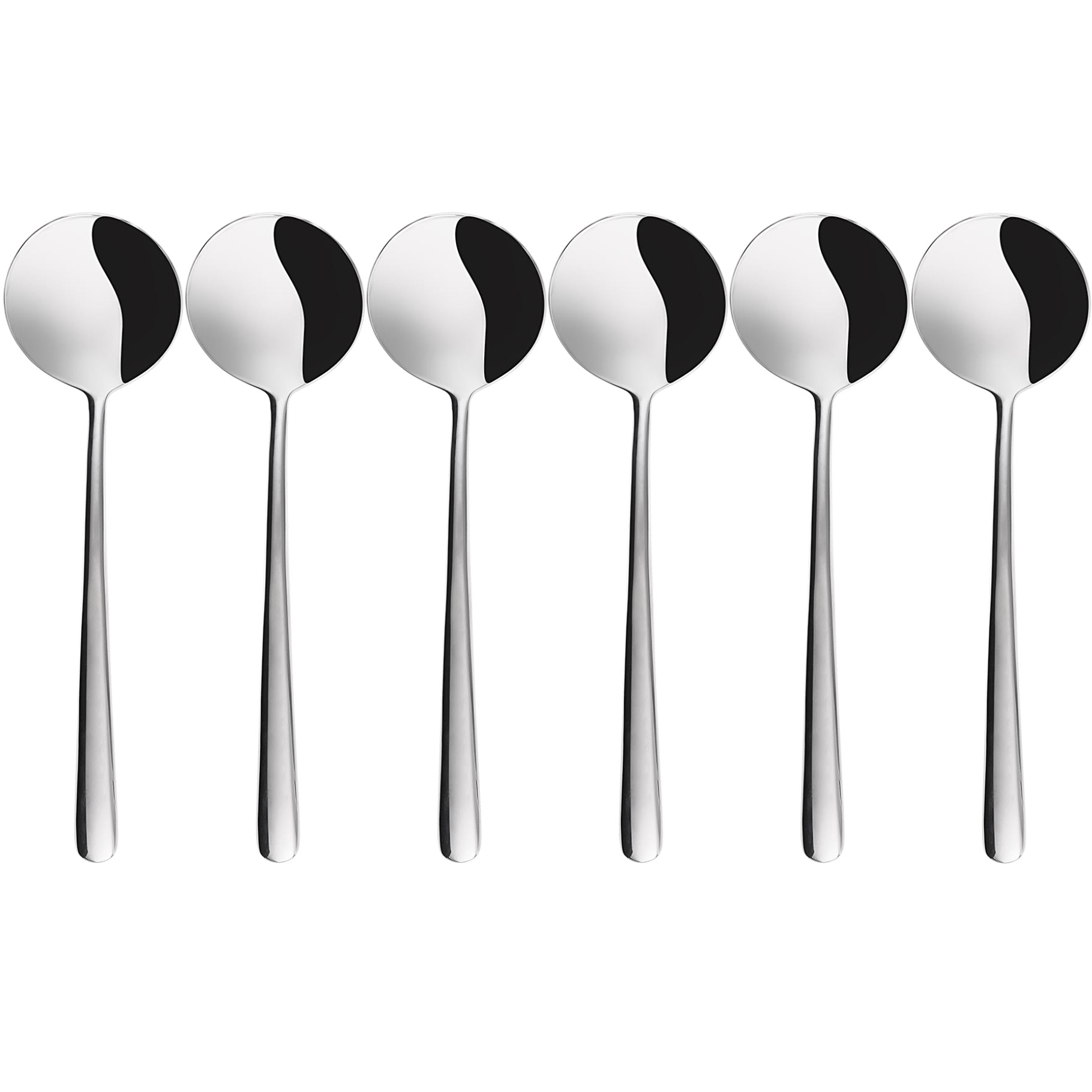 Bộ 6c Muỗng Súp 106173 - Inox 304 Stainless Steel 18/10 Đồ dùng bàn tiệc nhà hàng khách sạn cao cấp (Set of 6pcs Soup Spoon SS18/10)