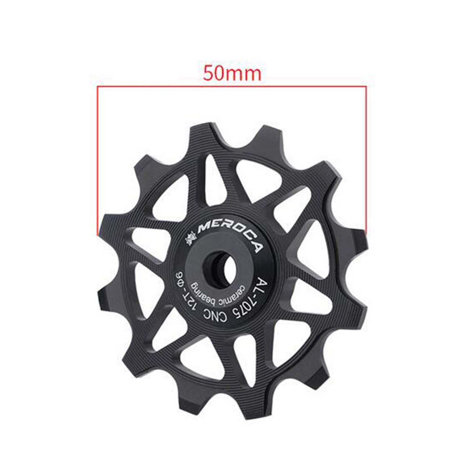 Rear Derailleur Pulleys Bike Guide Roller Wheel 12T Black