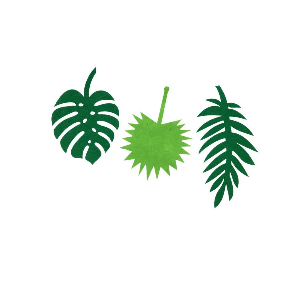 Hawaiian Tropical Leaves Leaf Banner Garland Luau Party Decoration