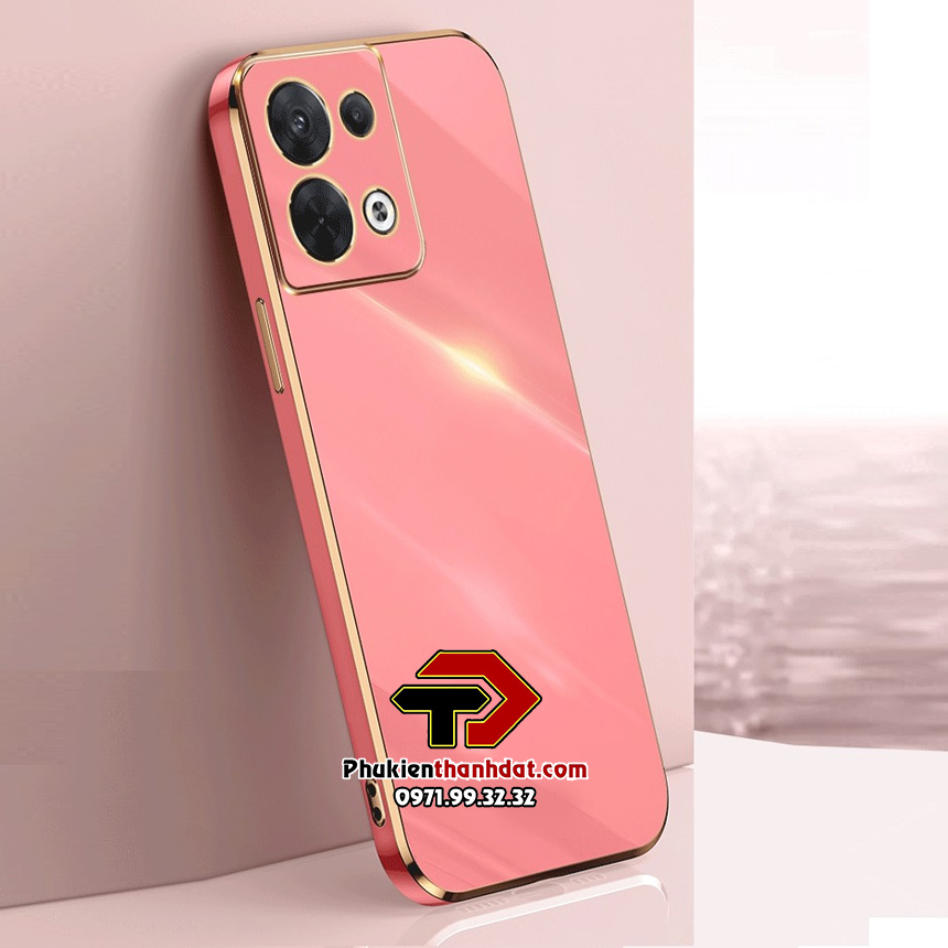 Ốp lưng cho OPPO Reno8 5G silicone dẻo màu viền xi