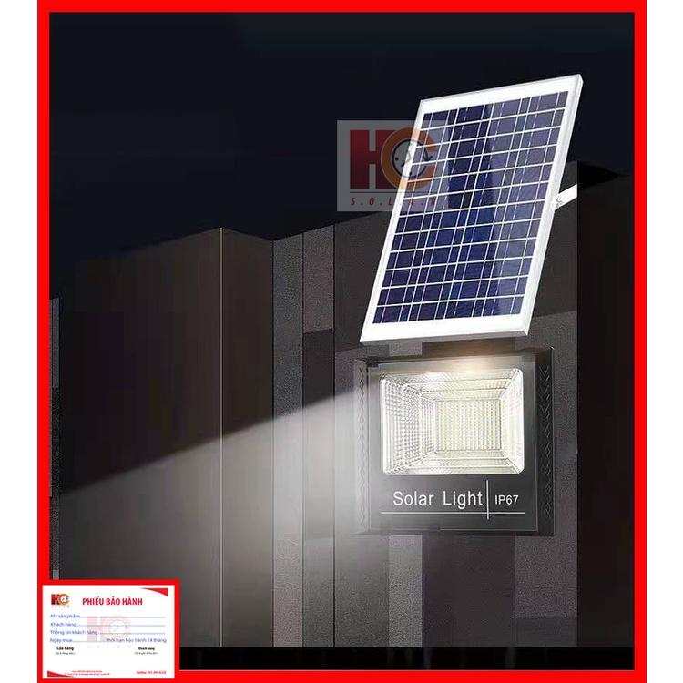 Đèn pha năng lượng mặt trời 100W – Vỏ nhôm, Đèn Led NLMT, Tấm pin NLMT rời, Ánh sáng trắng