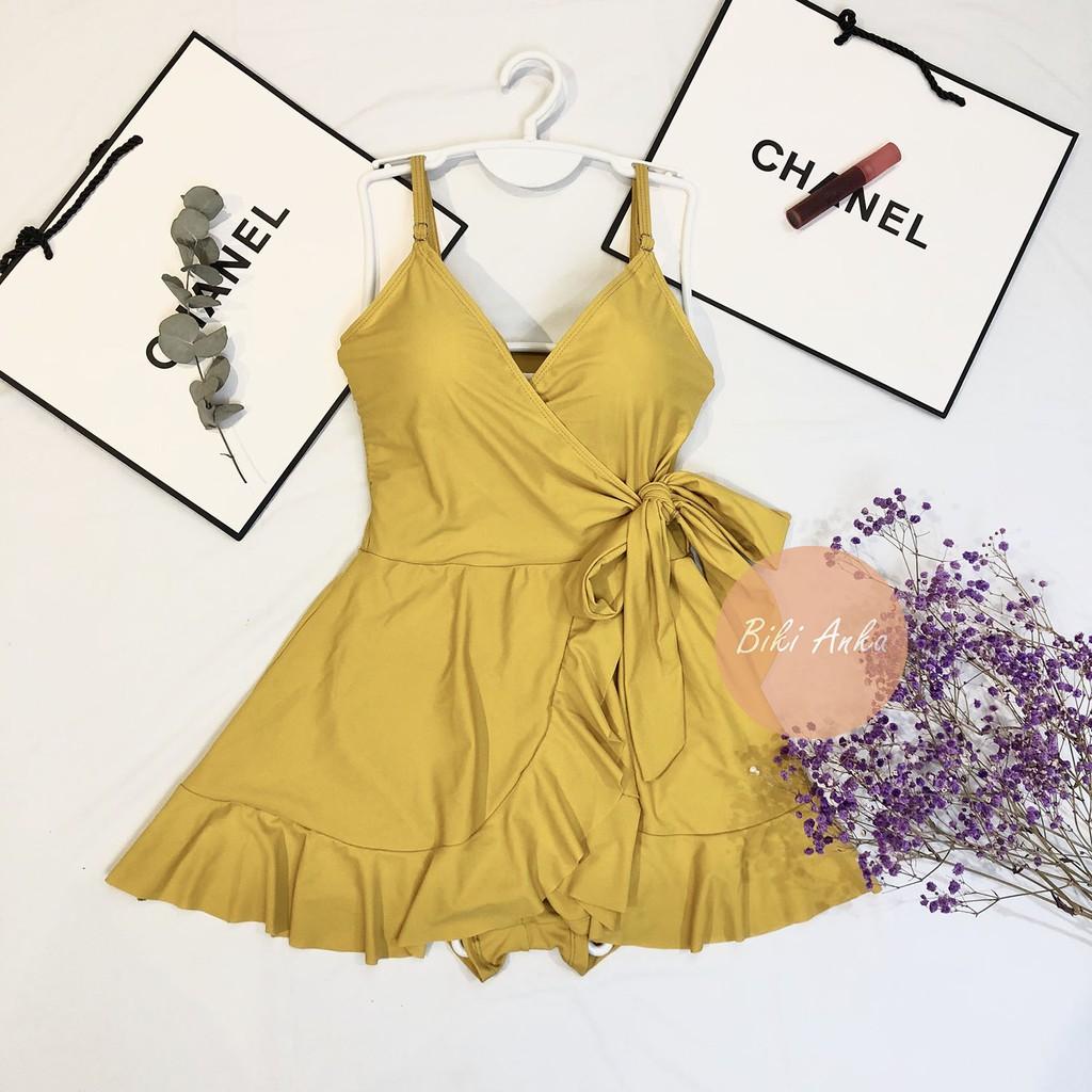 Bikini Bộ Đồ Bơi Liền Thân Bigsize Quần Váy Xòe Kín Đáo (hàng đẹp