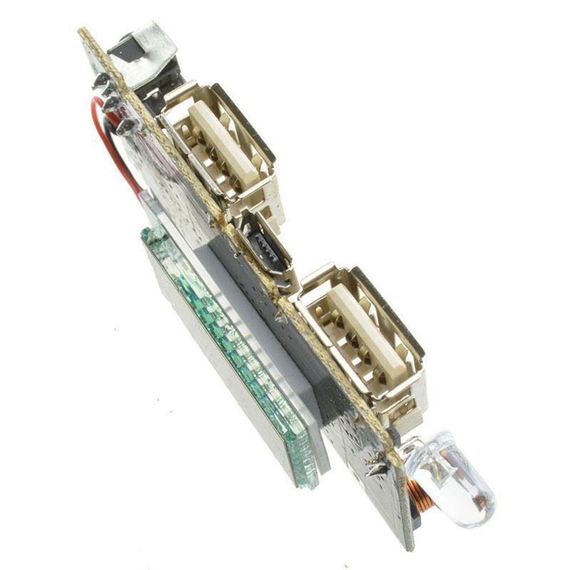 Mạch sạc pin dự phòng 2 đầu USB 5V 1A 2.1A có đèn LED tiện dụng
