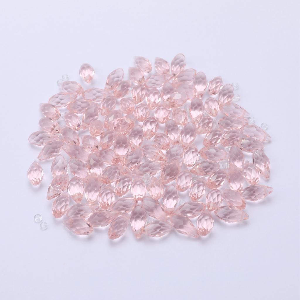 Crystal Beads Bulk 6 x 8mm Mix Lot of 100pcs Faceted Crystal Glass Beads Loose Spacer Beads for Jewelry Findings Beading Supplies