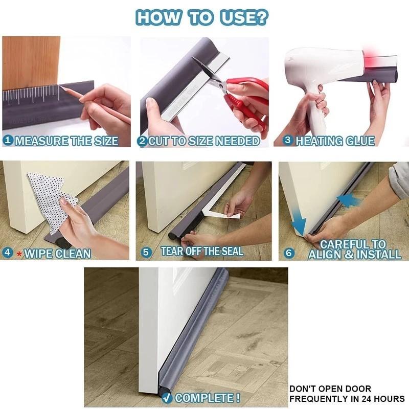 Mút Xốp vỏ da PU chặn mất nhiệt điều hòa dán chân cửa cách âm chống ồn ngăn côn trùng dài 93cm
