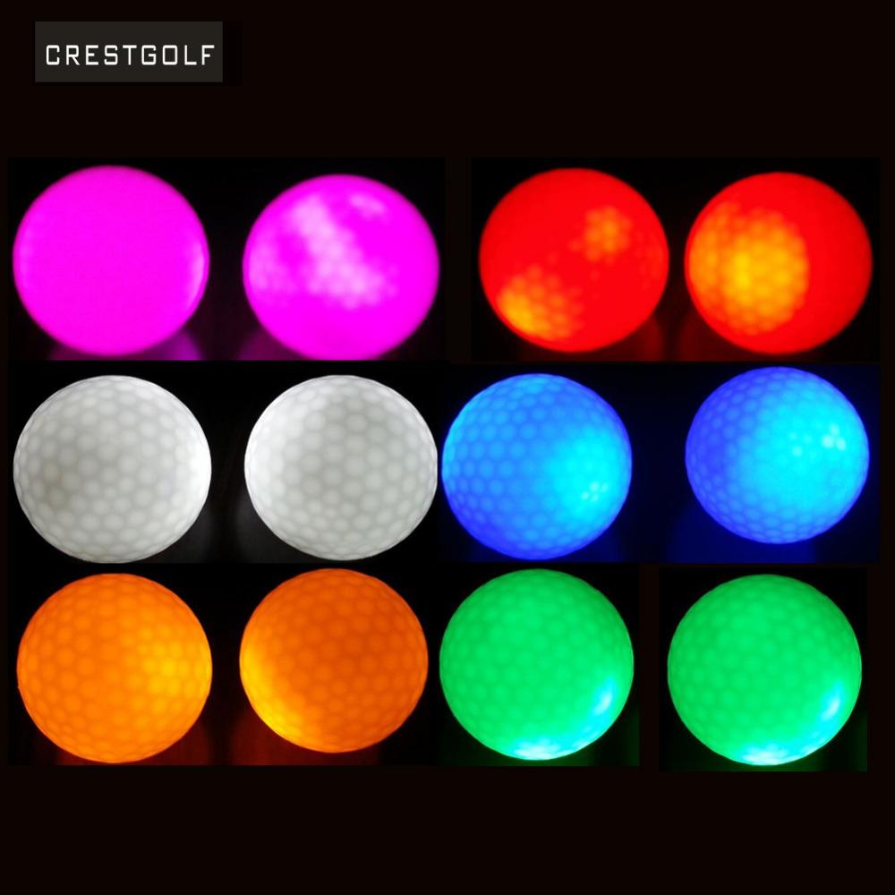 CRESTGOLF 3 Cái/gói Bóng Chơi Golf Có Đèn Led Cho Huấn Luyện Ban Đêm Bóng Tập Đánh Golf Cao Cấp Với 6 Màu Color: 3pcs style 2