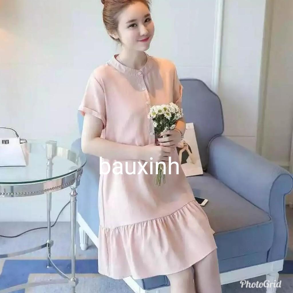 Váy bầu công sở-đầm bầu đuôi cá free size 43~68kg