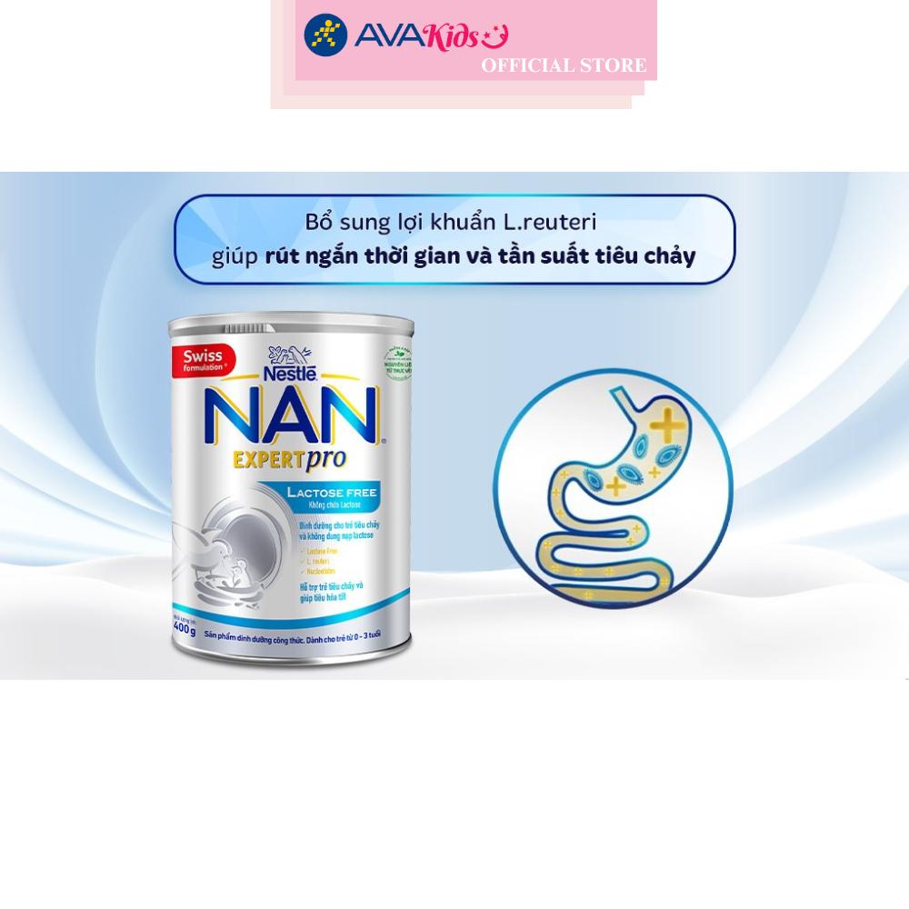 Sữa bột NAN Expert Pro Lactose Free 380g (0 - 3 tuổi) dành cho trẻ không dung nạp đường lactose - Hàng Chính Hãng