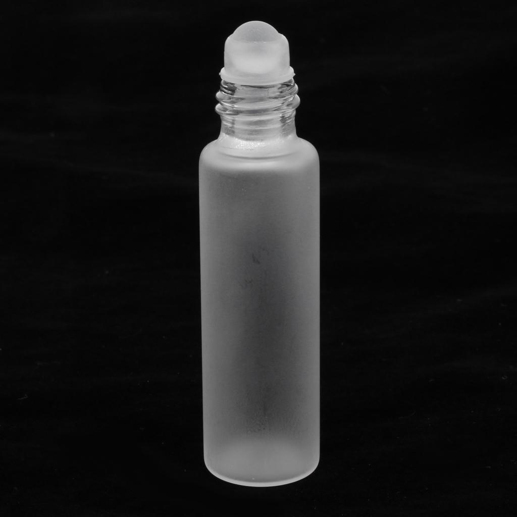 2pcs Empty Roller Ball Bottles Cases Refillable Perfume Bottles Frosted Case
