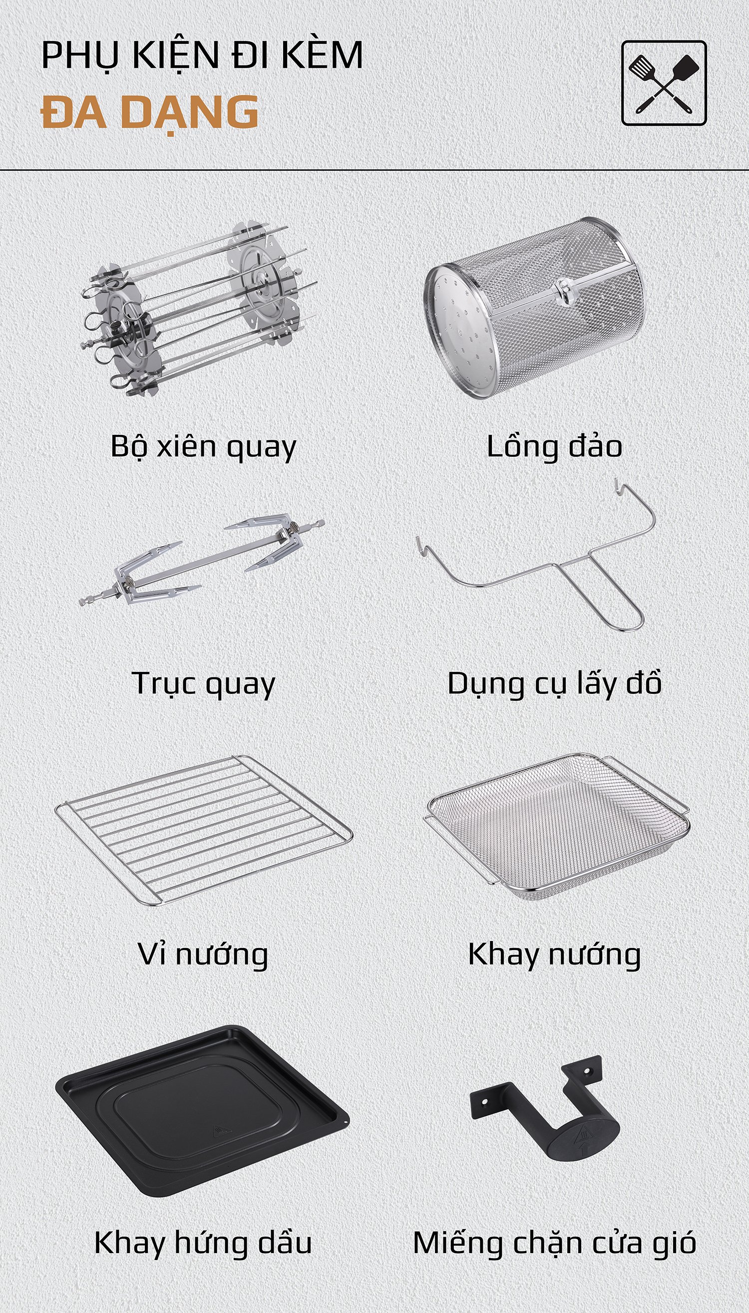 Nồi Chiên Không Dầu OLIVO AF15 - Hàng Chính Hãng - 16 Chức Năng - Dung Tích 15L - Công Suất 2000W - Thương Hiệu Mỹ